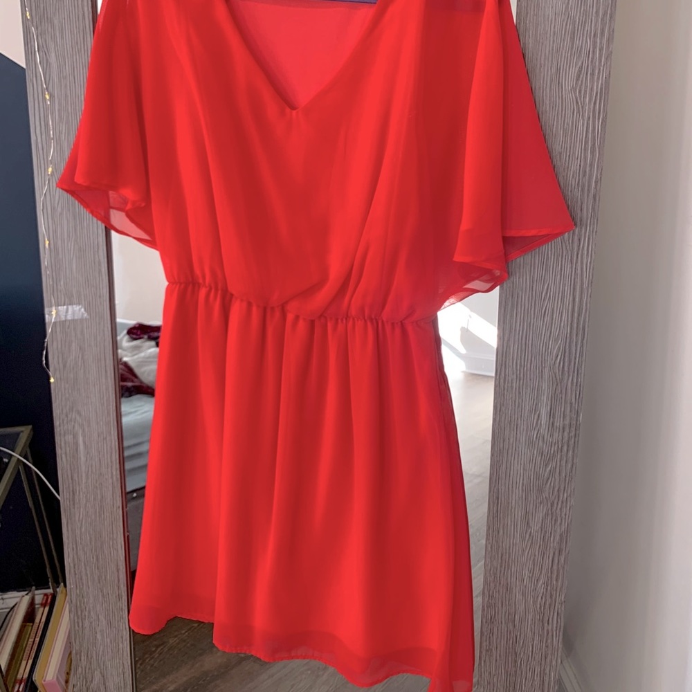 Coral colored, Charming Charlie's dress, medium